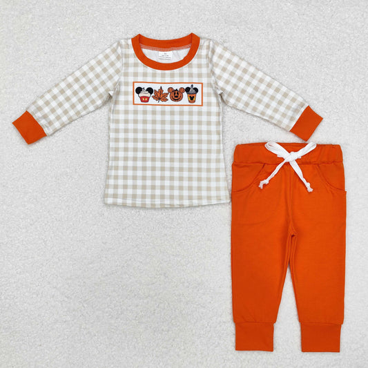 thanksgiving turkey sibling BLP0696 boy pajamas outfit  202409 RTS