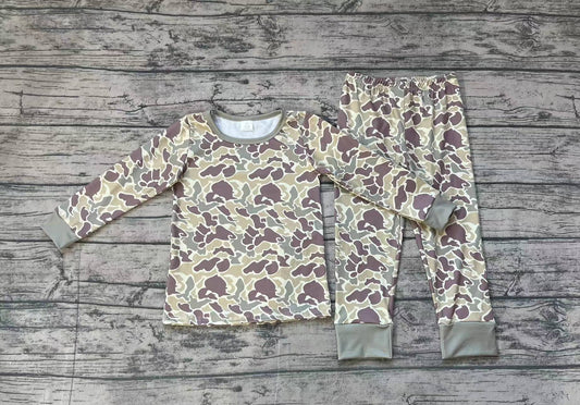 camo sibling  BLP0706 long sleeve children boy outfit pajamas preorder 202407