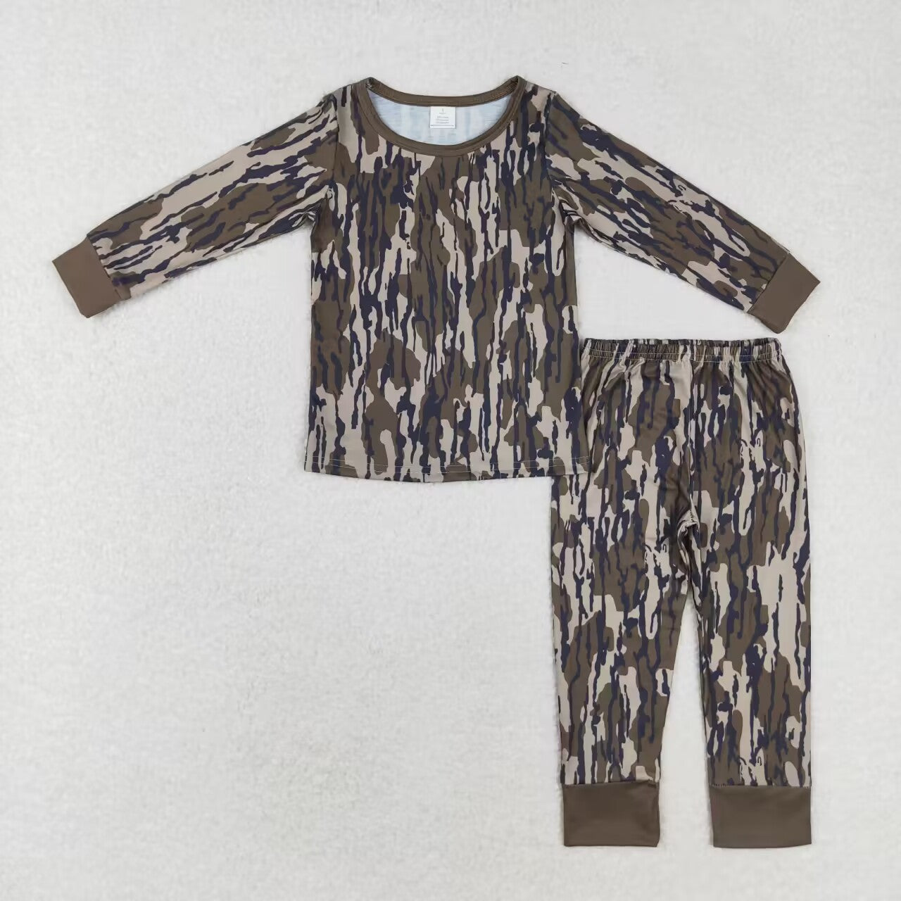 BLP0707 Bamboo camo sibling   long sleeve children boy outfit pajamas  202508 RTS