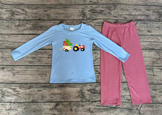 BLP0745 embroidery Christmas sibling  preorder boy pajamas outfit 202408