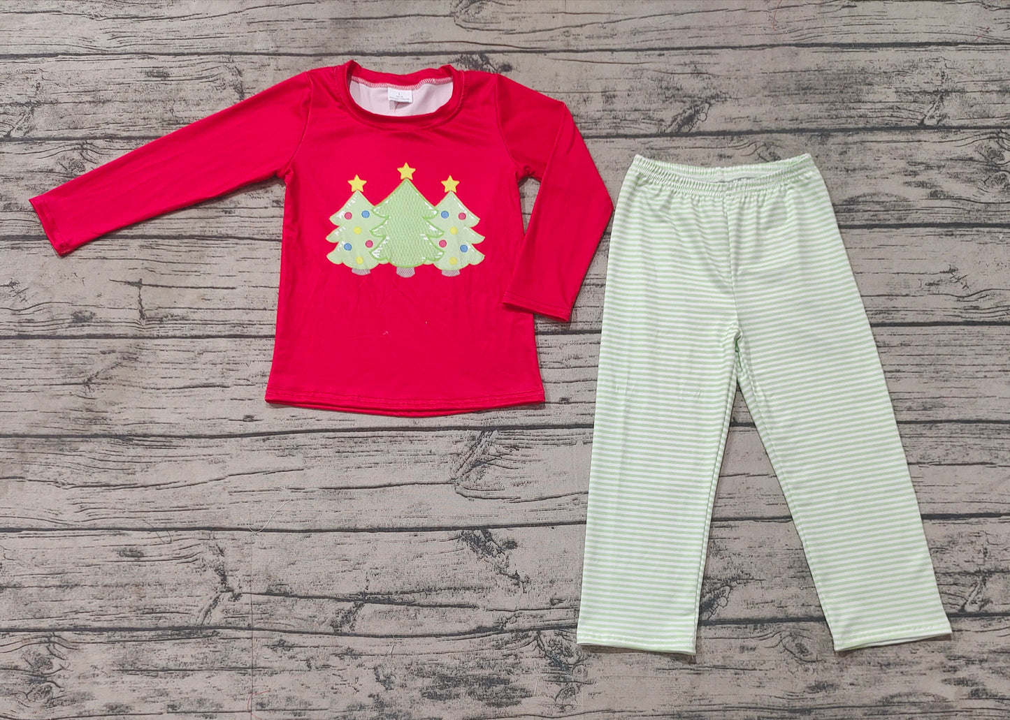 BLP0773 Christmas tree boy pajamas outfit preorder 202409 sibling