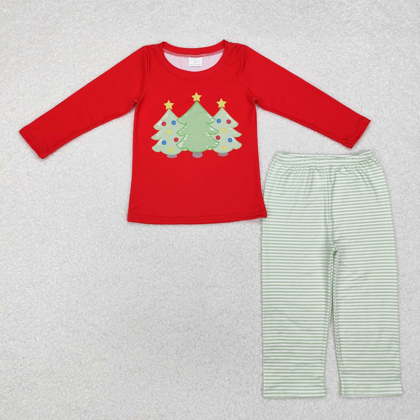 BLP0773 Christmas tree boy pajamas outfit  202410 sibling RTS