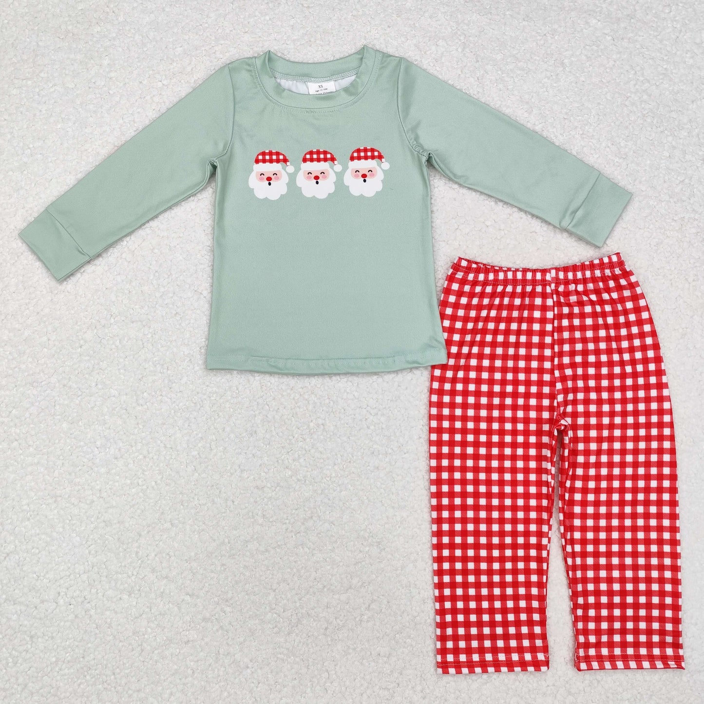 BLP0774 Christmas santa boy pajamas outfit  202409 RTS  sibling