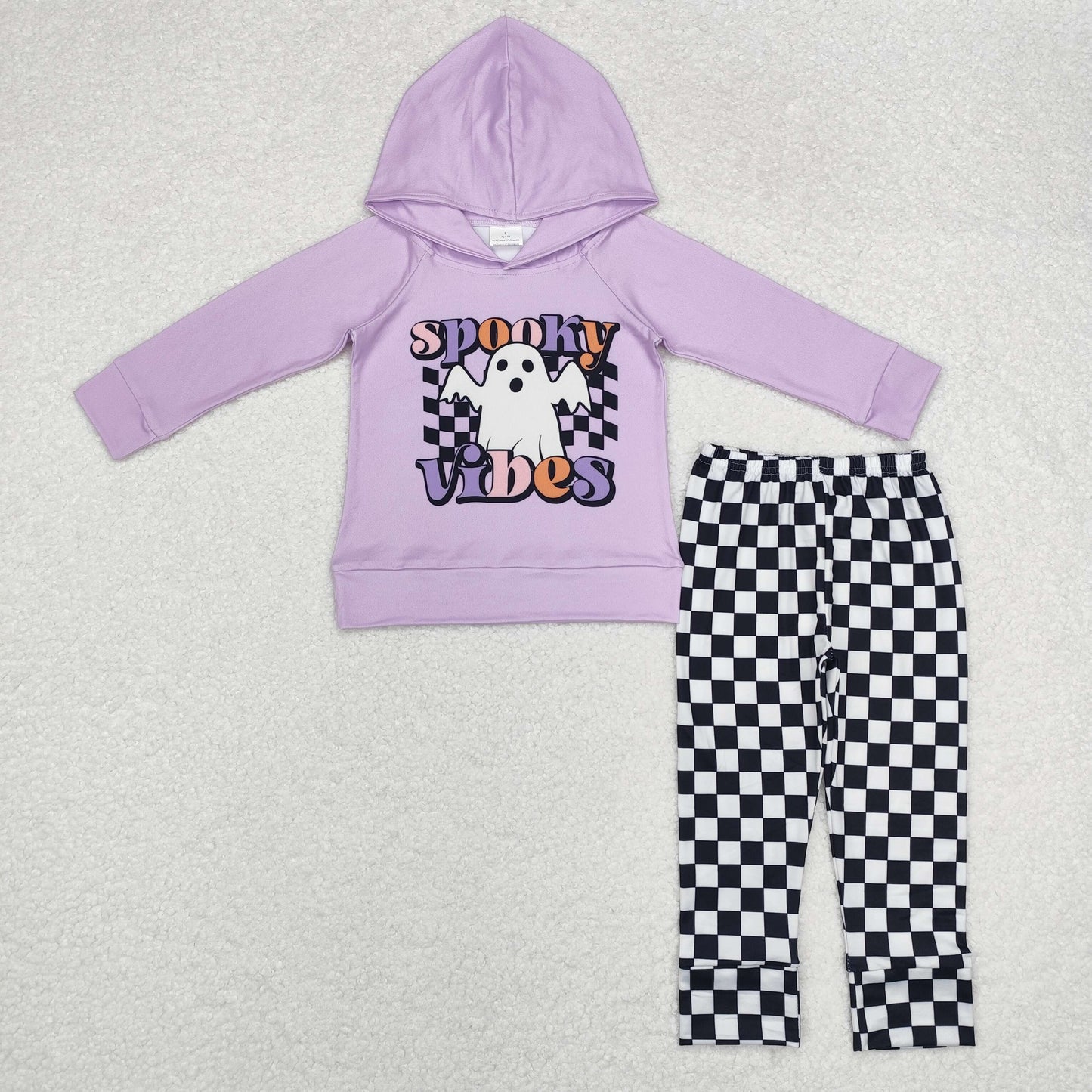 BLP0792 spooky boo hoodie purple Halloween long sleeve children boys outfit 202409 RTS