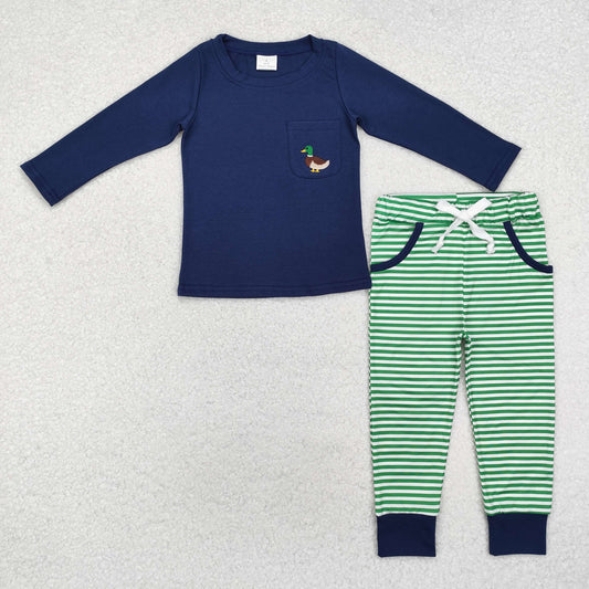 BLP0795 embroidery duck long sleeve clothing boys outfit 202410 RTS