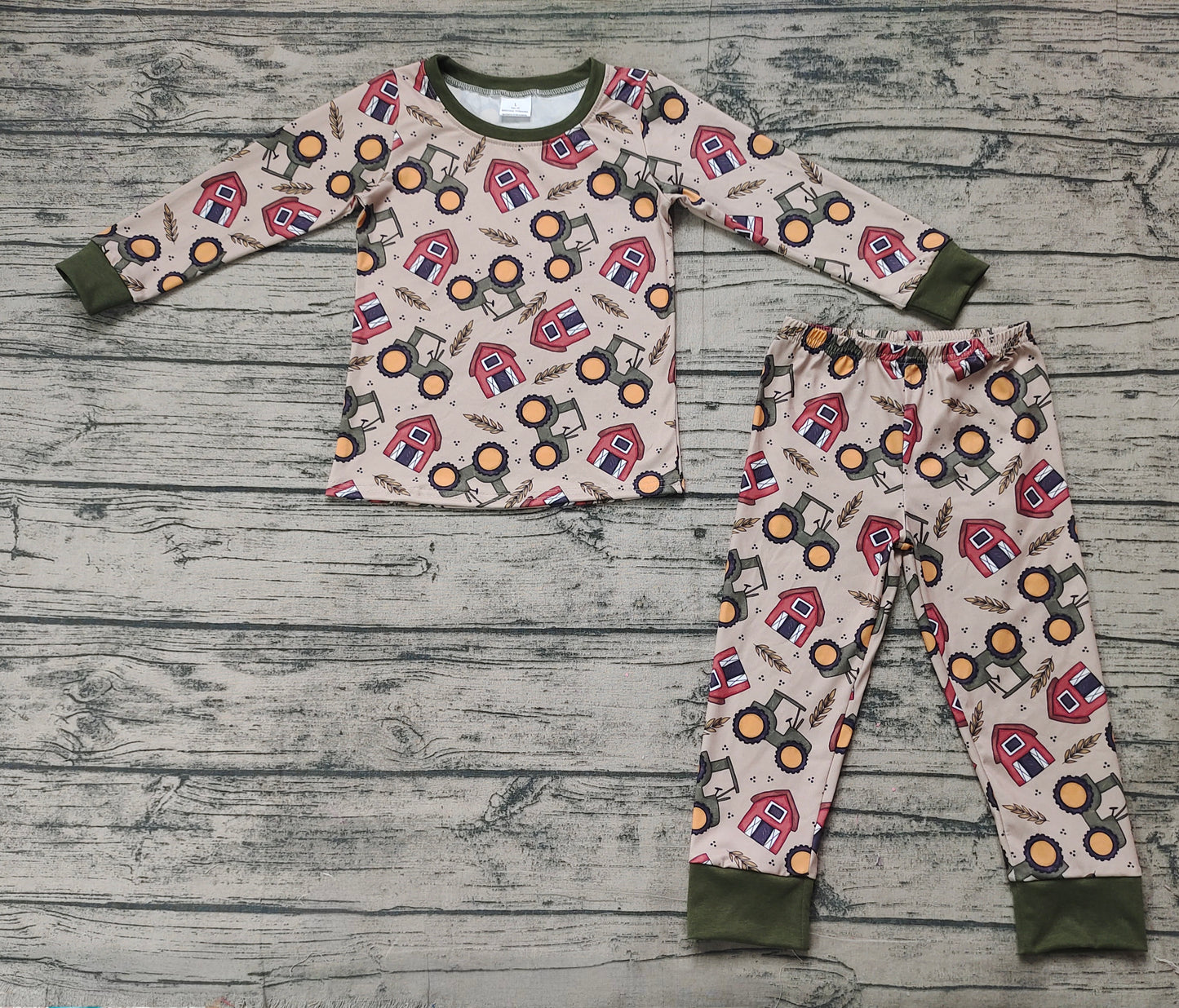 BLP0803   tactor farm horse boy pajamas outfit 202408 PREORDER