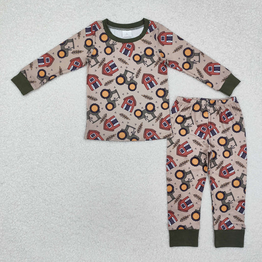 BLP0803   tactor farm horse boy pajamas outfit 202501 RTS