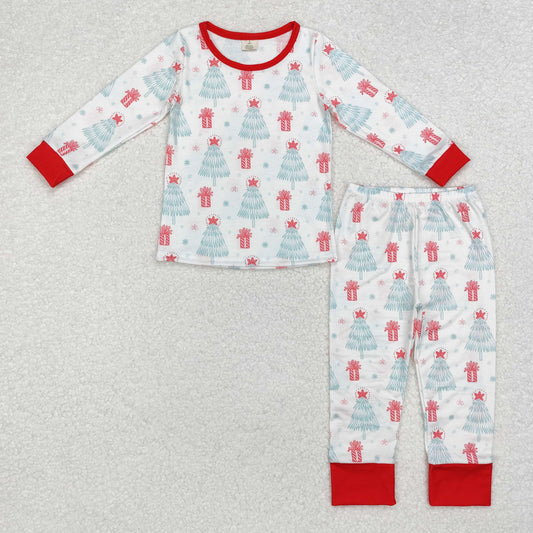 BLP0818  Christmas tree boy pajamas outfit 202410 sibling preorder