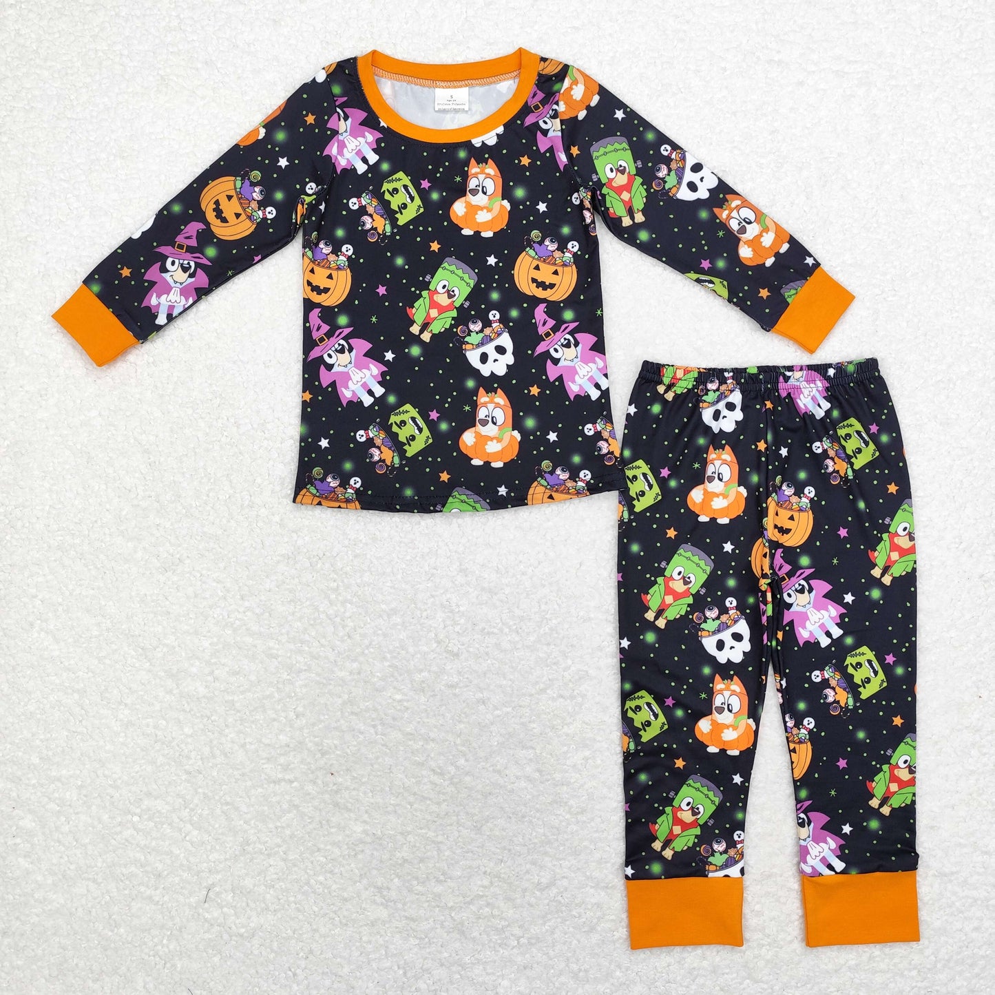 BLP0825 bluey pumpkin  Halloween long sleeve children boys outfit 202409 RTS