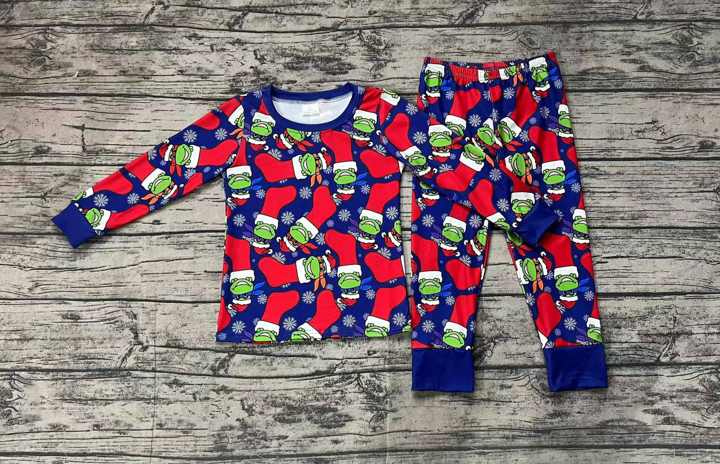 BLP0870 preorder Christmas grinch boy pajamas outfit 202409