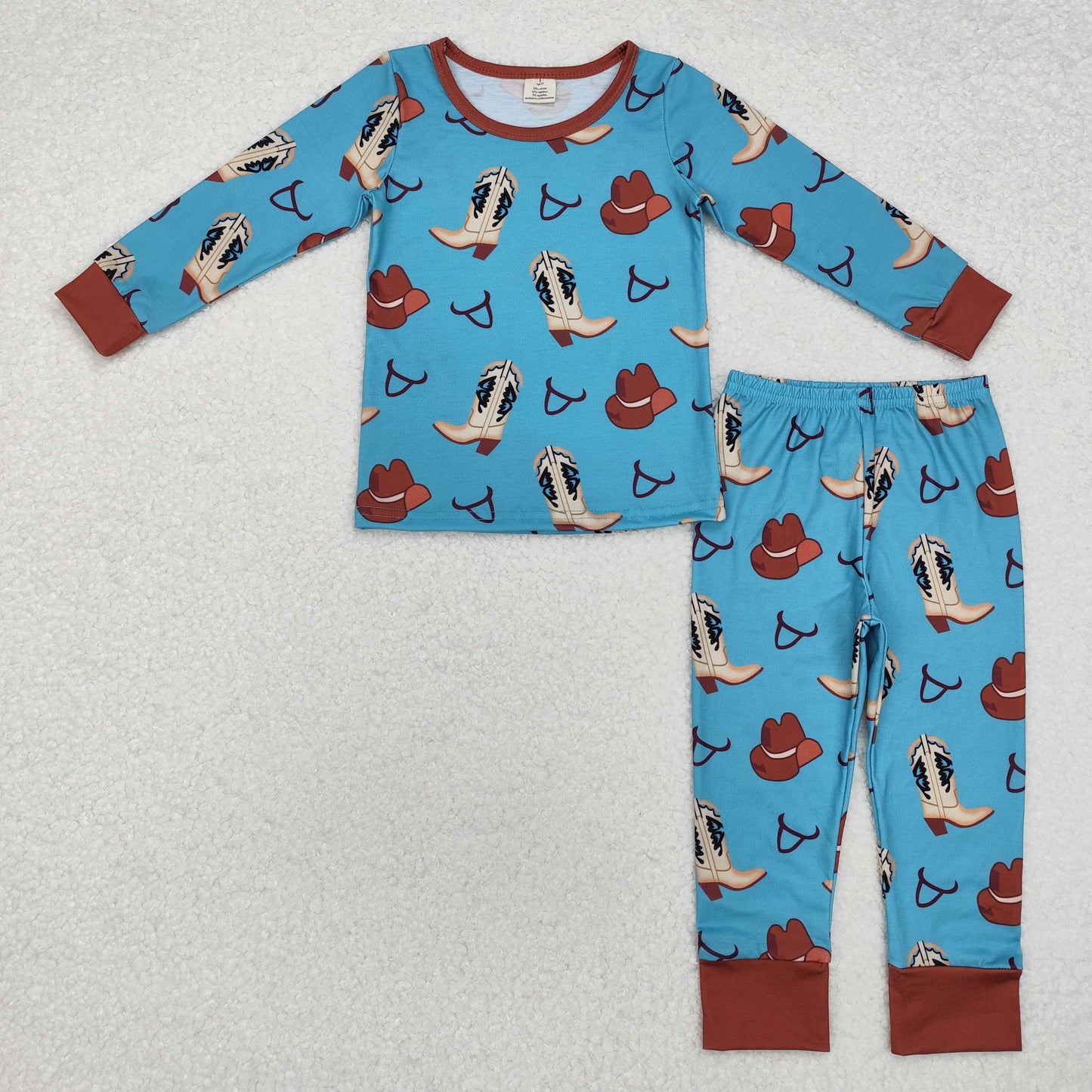 BLP0872 BAMBOO rodeo boots western hunting boy pajamas outfit 202410 rts