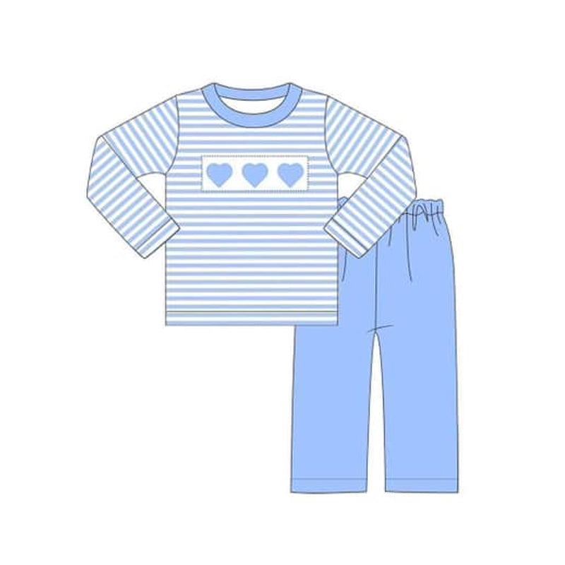 blue love sibling BLP0890 long sleeve boy outfit   202408 sibling preorder