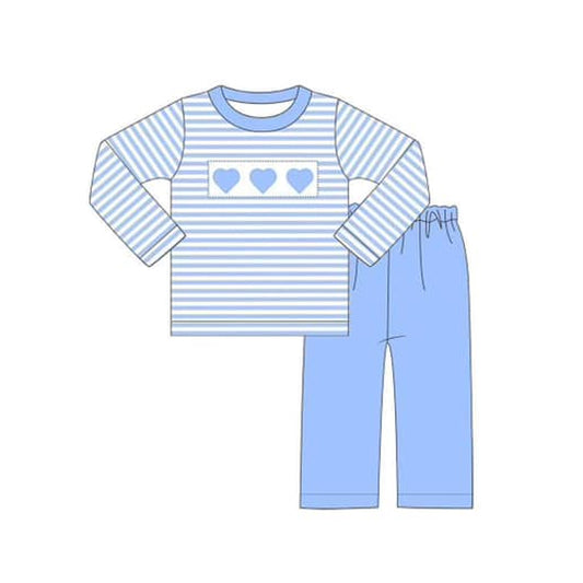 blue love sibling BLP0890 long sleeve boy outfit   202408 sibling preorder