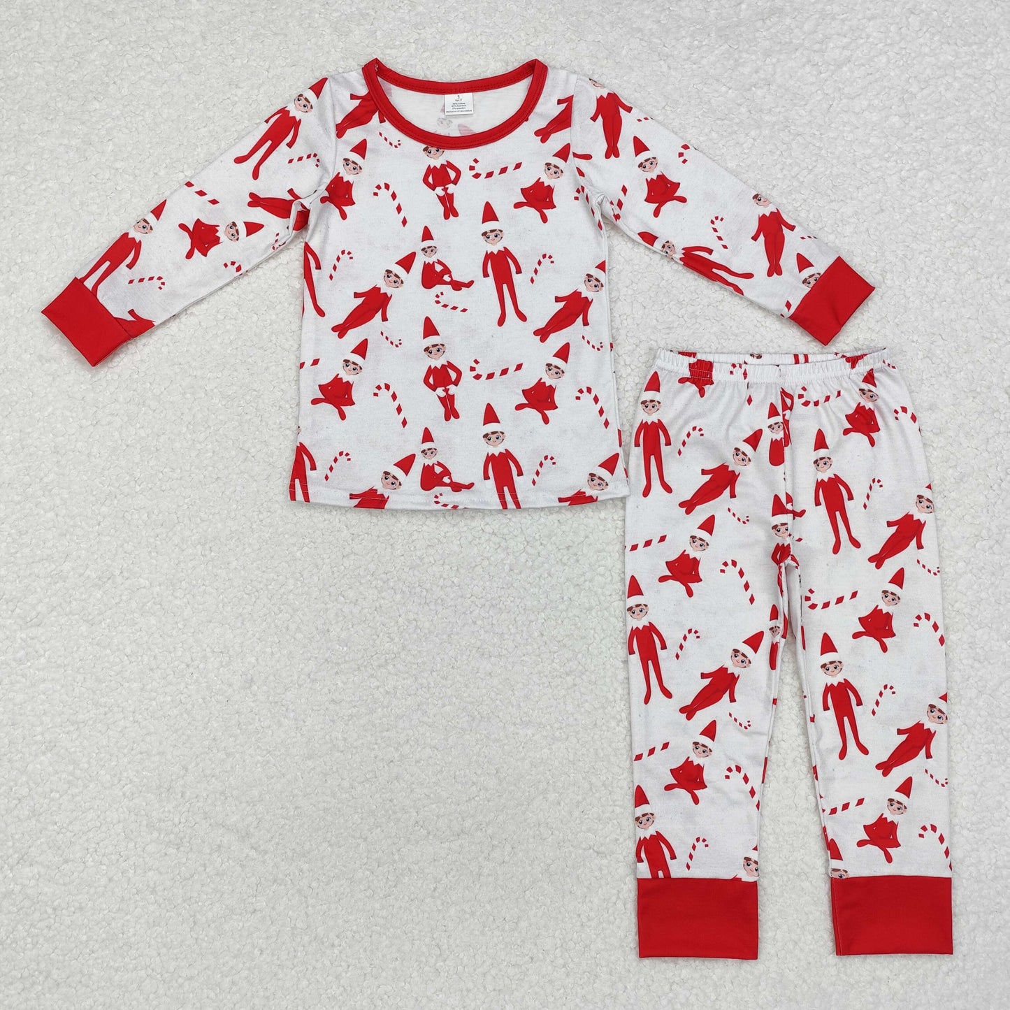 BLP0895 BAMBOO Christmas boy cane boy pajamas outfit 202410 RTS