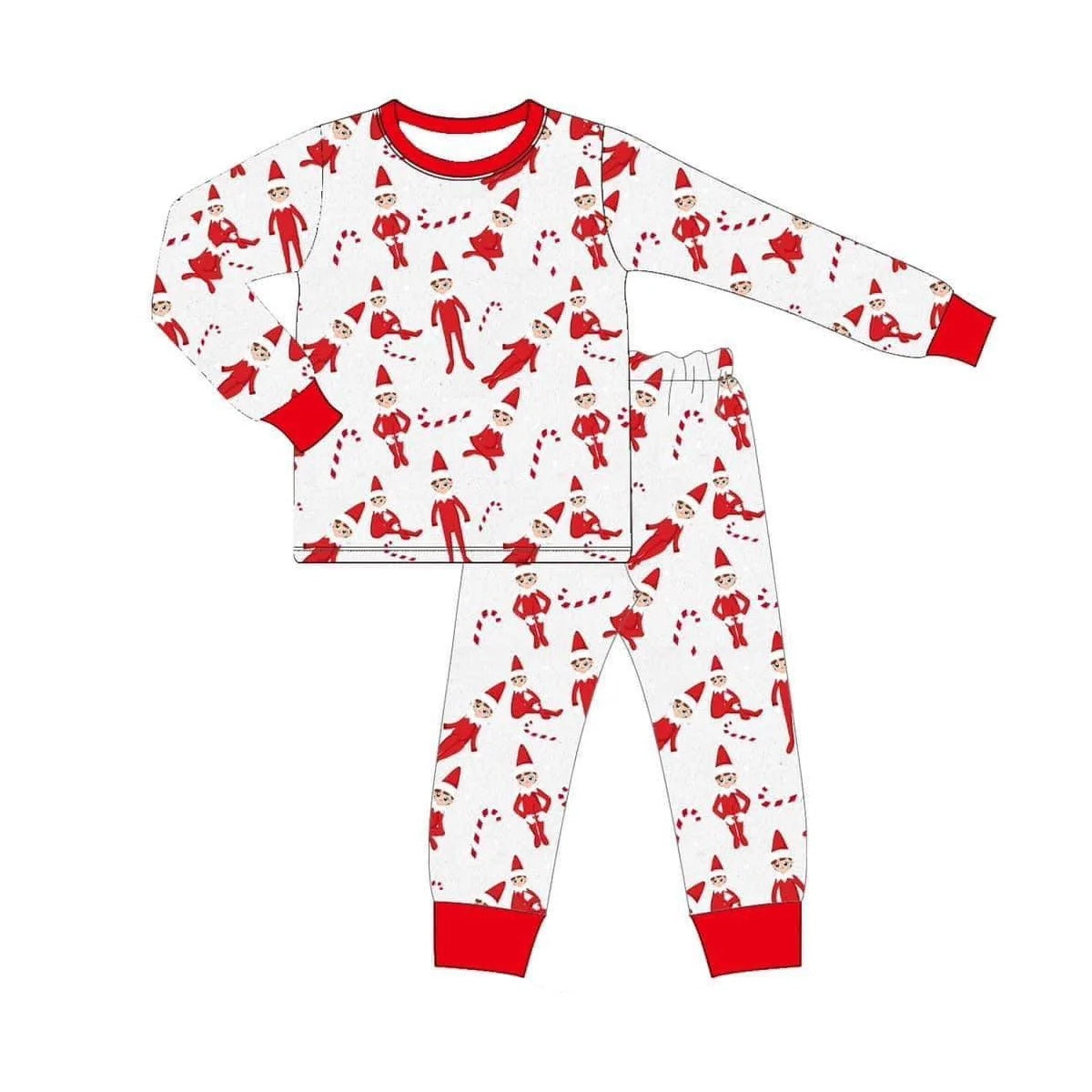 BLP0895 preorder Christmas boy cane boy pajamas outfit 202409