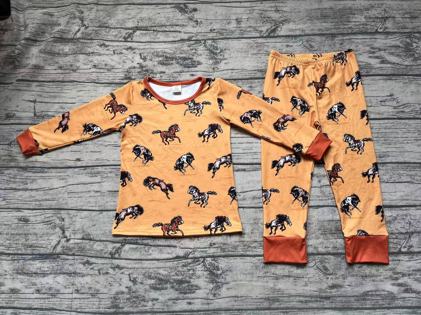 BLP0899  preorde rodeo horse western hunting boy pajamas outfit 202409