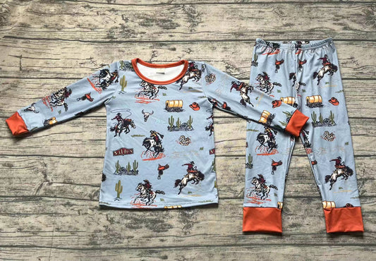 BLP0900 preorder radeo horse western hunting boy pajamas outfit 202409