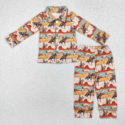 BLP0902 western rodeo boy pajamas outfit 202410 sibling RTS