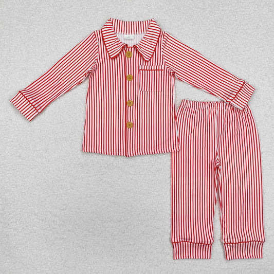 BLP0980 girl long sleeve girl pink stripe outfit（复制）