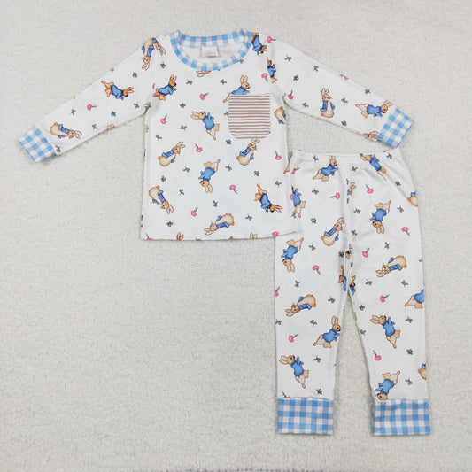 BT1073 bunny Easter pajamas boy outfit 202412 RTS