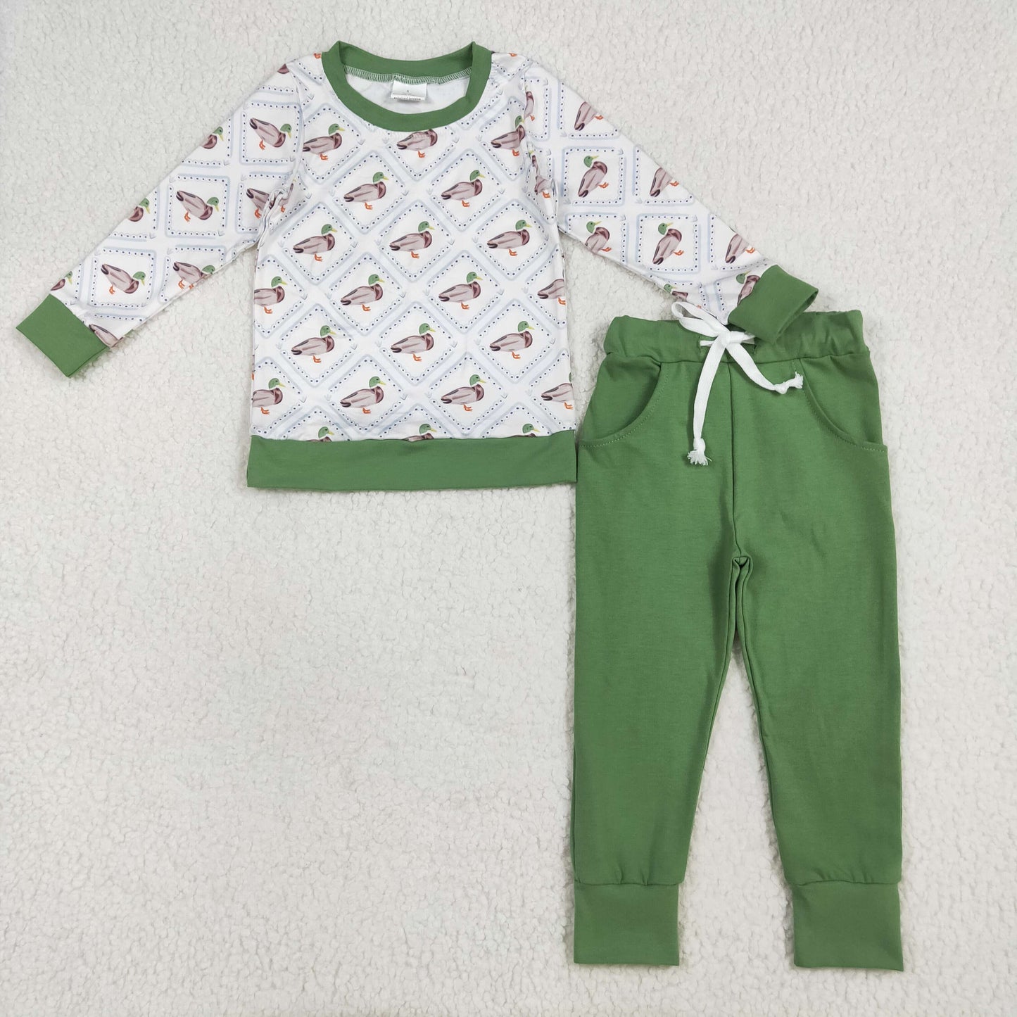 BLP1071  duck dog western  pajamas boy outfit 202507 RTS