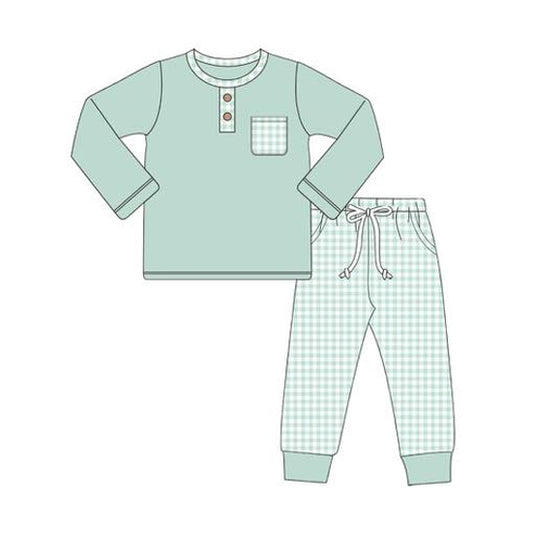 BLP1077 green  preorder western  kids outfit 202505