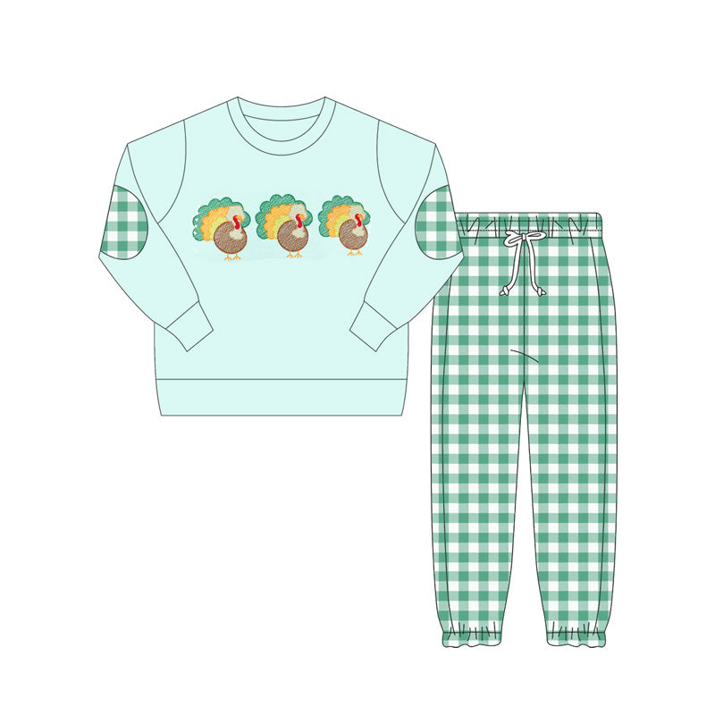 BLP1095  western  turkey thanksgiving boy sibling outfit 202506 preorder