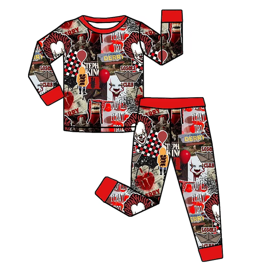 BLP1103 Halloween pumpkin  boy pajamas  outfit 202506 preorder