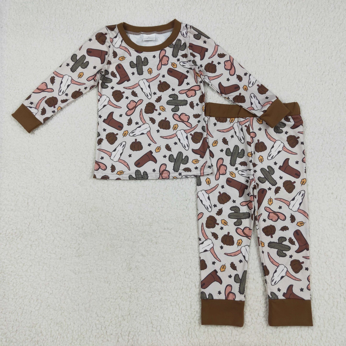 BLP1141  Boots western  kids boy pajamas outfit 202507 RTS