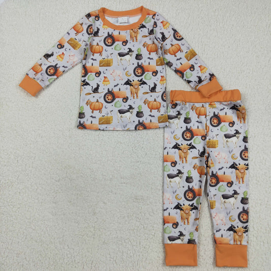 BLP1179  cow pumpkin  western  boy  outfit 202508 RTS