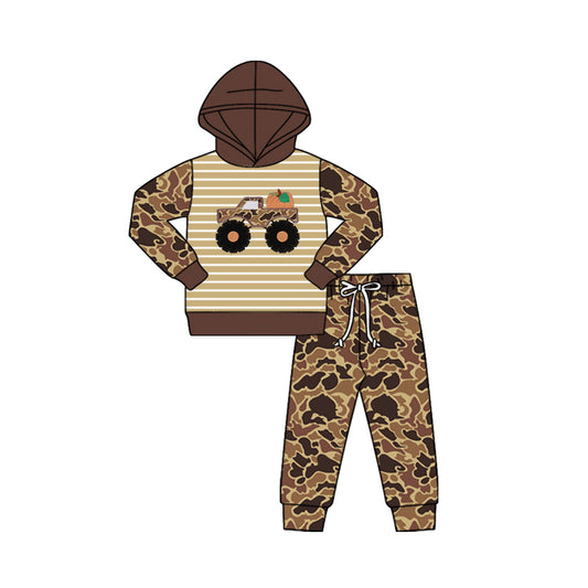 BLP1192  pumpkin Halloween hoodie camo western  kids boy outfit 202507 preorder