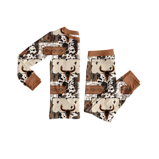 BLP1200  cow western  kids boy outfit 202507 preorder