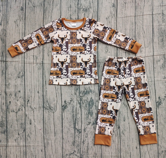 BLP1200  cow western  kids boy outfit 202511 preorder
