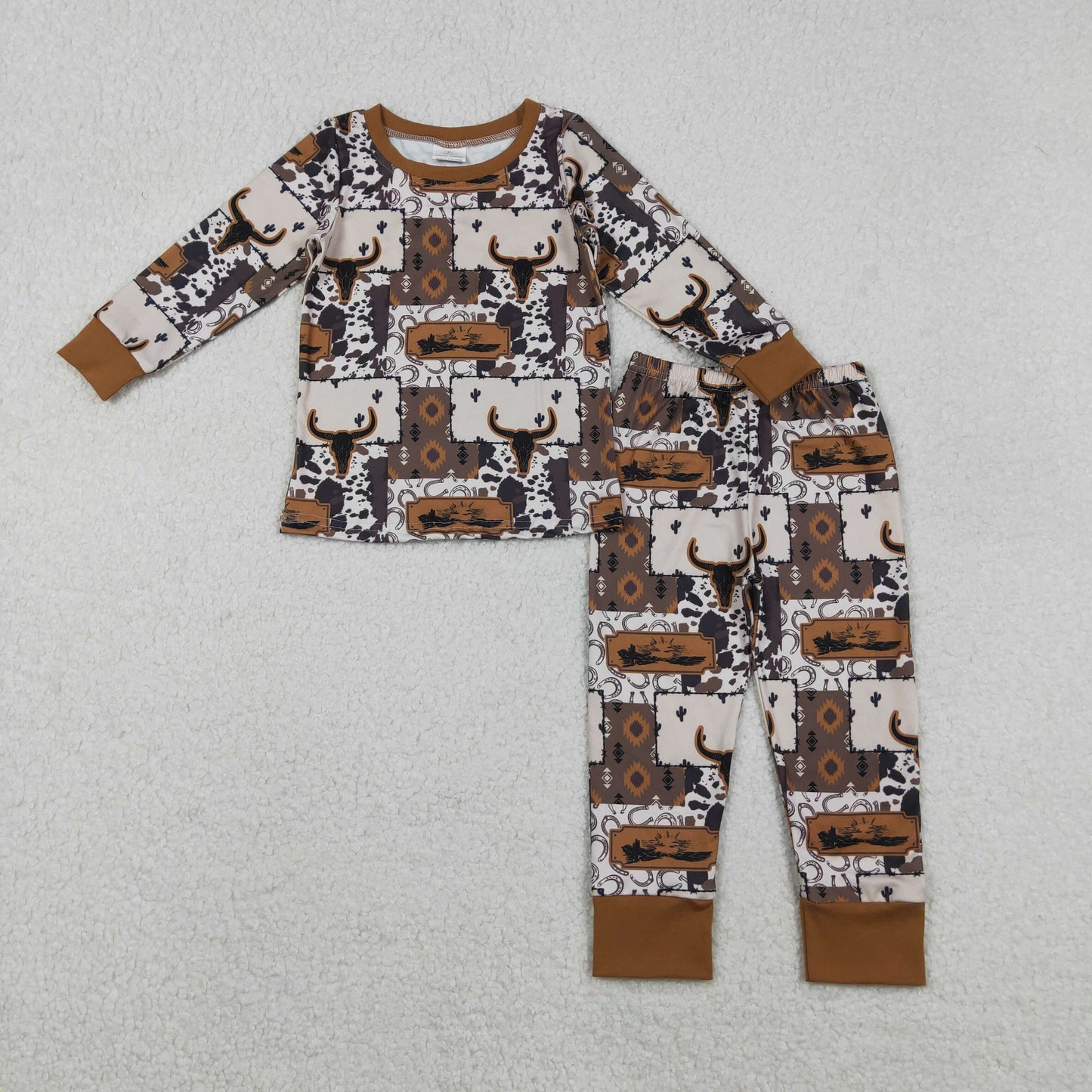 BLP1200  cow western  kids boy outfit 202511 RTS