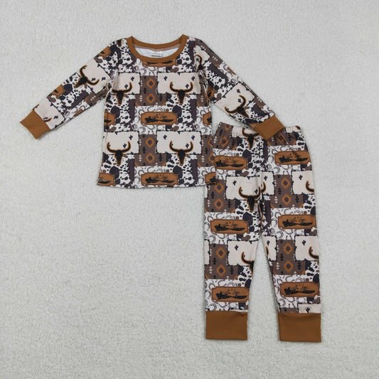 BLP1200  cow western  kids boy outfit 202511 RTS