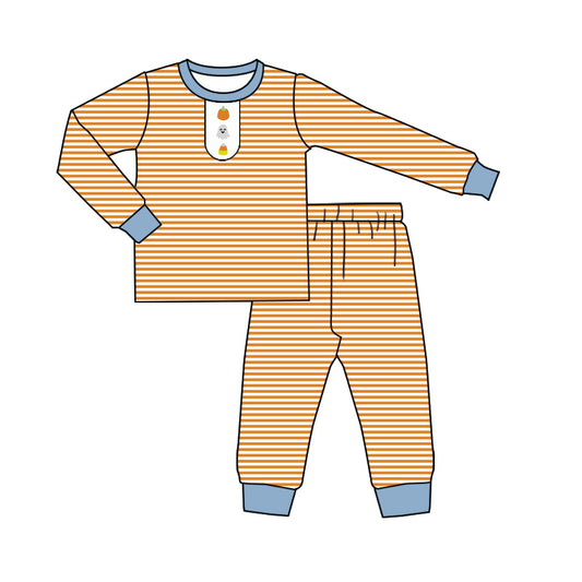 BLP1203 pumpkin boo western  kids boy outfit 202507 preorder