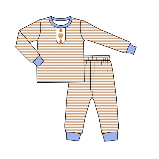 BLP1204 pumpkin  turkey western  kids boy outfit 202507 preorder