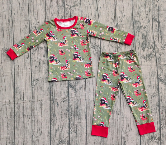 BLP1213 Christmas dog western boy pajamas outfit 202511 preorder
