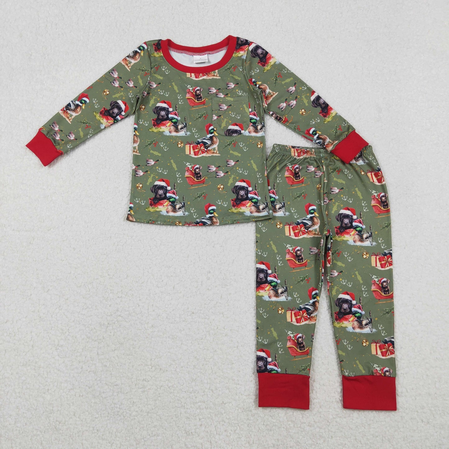 BLP1213 Christmas dog western boy pajamas outfit 202511 RTS