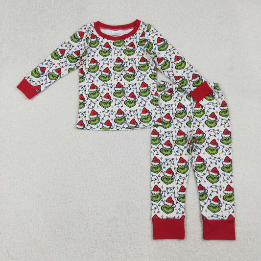 BLP1225 Christmas grinch western boy outfit 202509 RTS