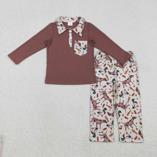 BLP1229 duck dog western boy outfit 202511 RTS