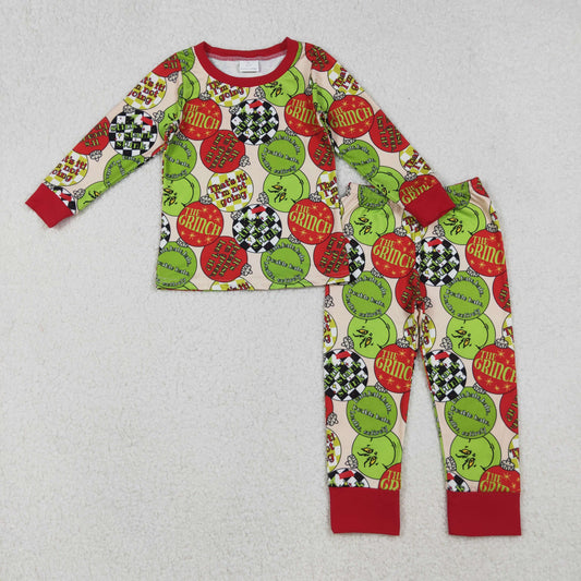 BLP1282-XS-3XL  grinch pajamas boy outfit 202509  RTS