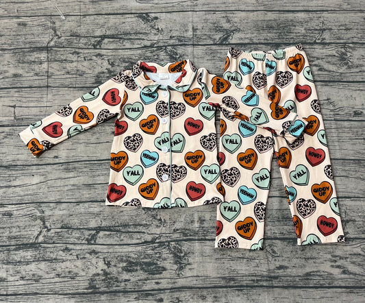 BLP1284 -XS-3XL  pajamas love howdy boy outfit 202509 preorder