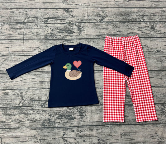 BLP1304 embroidery duck love western  boy outfit 202509 preorder