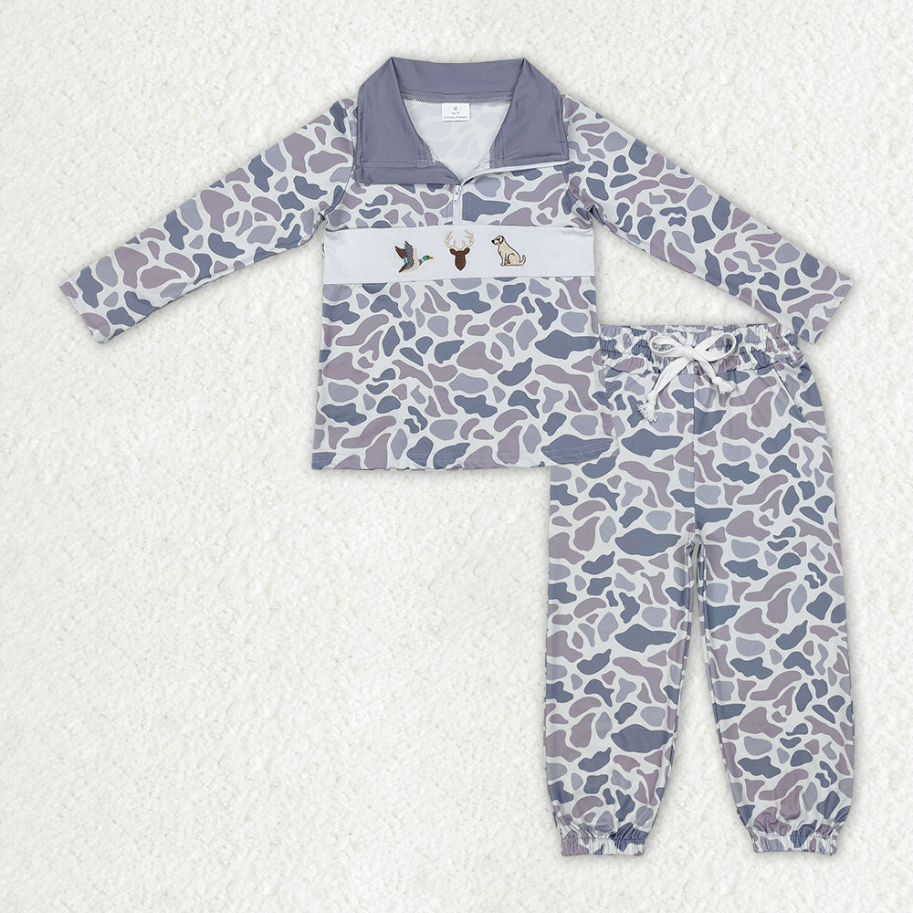 BLP1326组合 duck deer dog camo sibling  boy outfit 202510  RTS