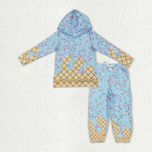 BLP1328组 yoga pants  hoodie ice cream long sleeve boy outfit 202510 RTS sibling RTS