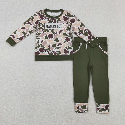 BLP1338 embroidery mama's boy camo sibling  boy outfit 202511   RTS