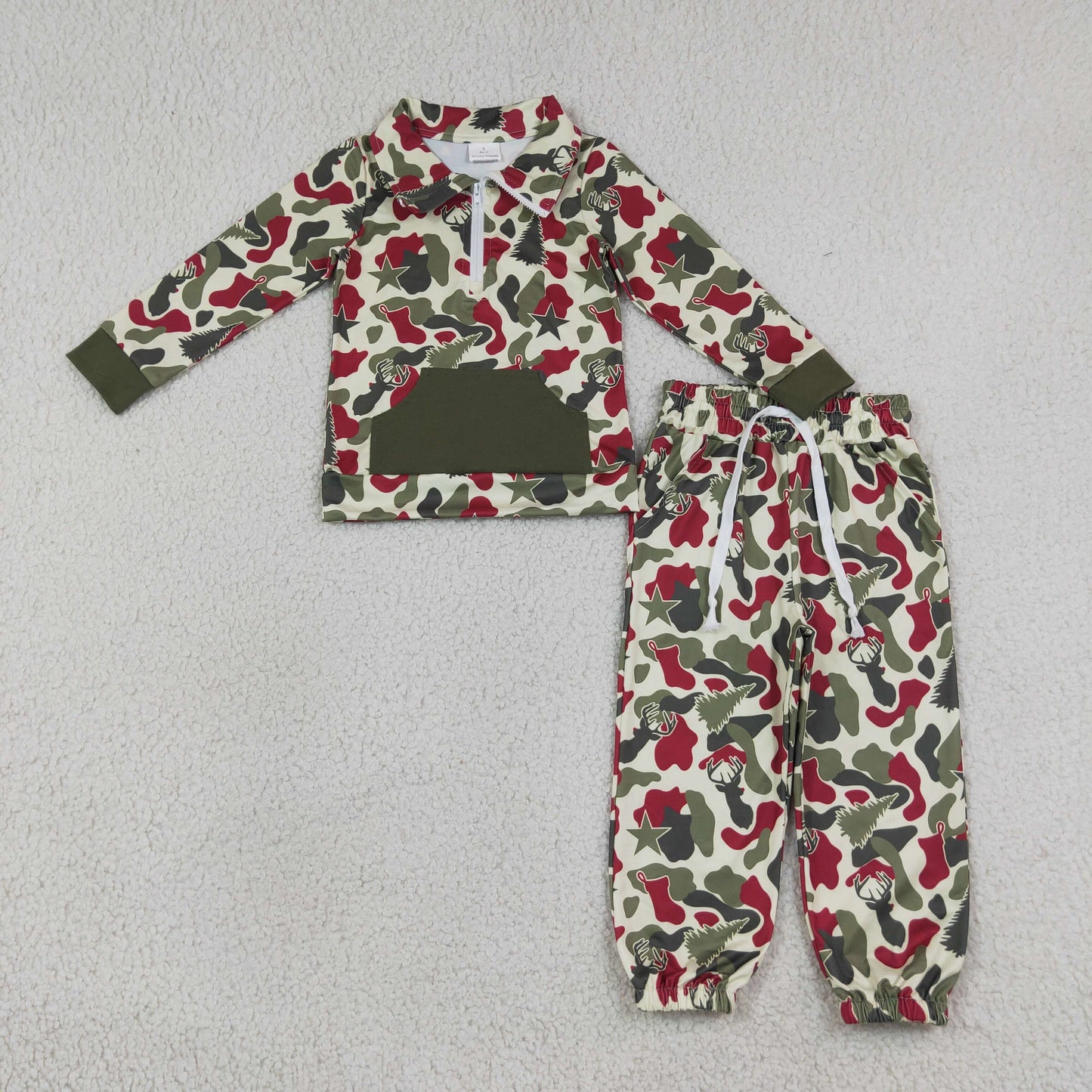 BLP1486 Deer Christmas camo BOY Outfit 202608 RTS