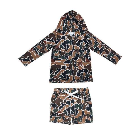BLS0004组合 camo shorts long sleeve boy  outfit 202509 RTS