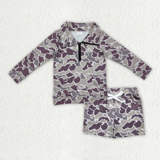 BLS0009组合 camo shorts long sleeve boy  outfit 202509 RTS